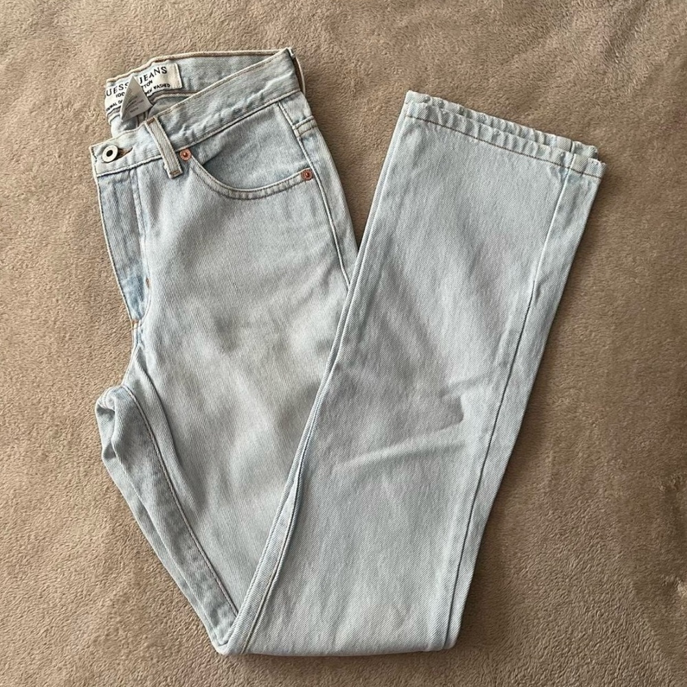 Guess Women's Light Blue Straight Leg Jeans
